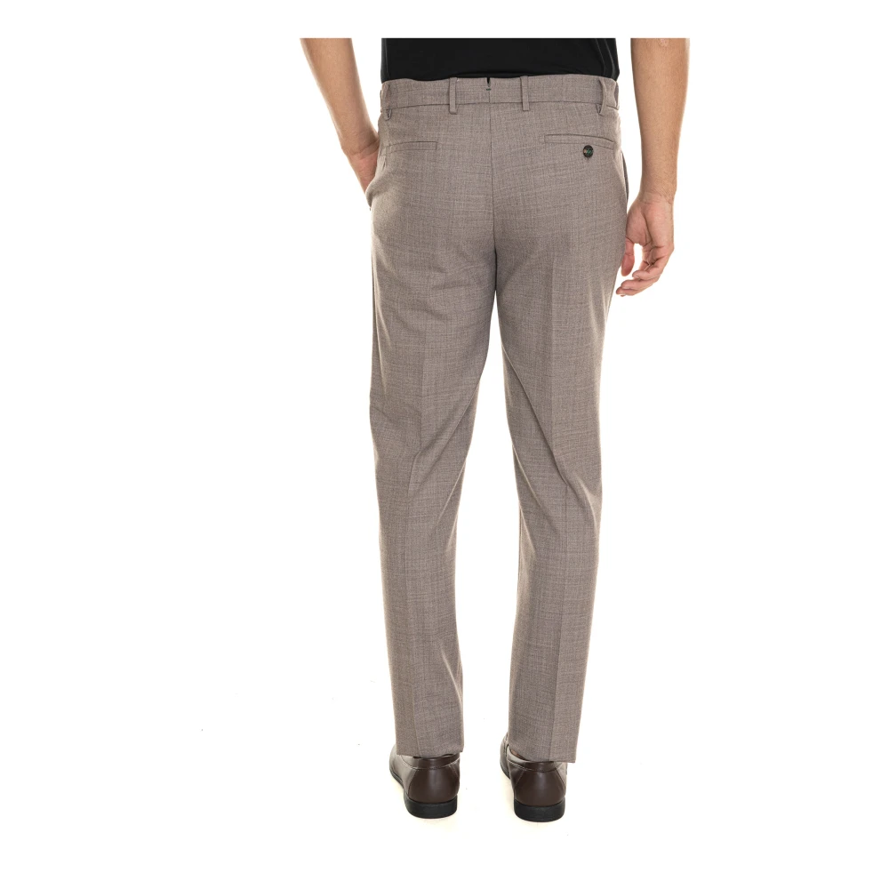 Berwich Elastische Taille Chino met Kleermakerssplit Beige Heren