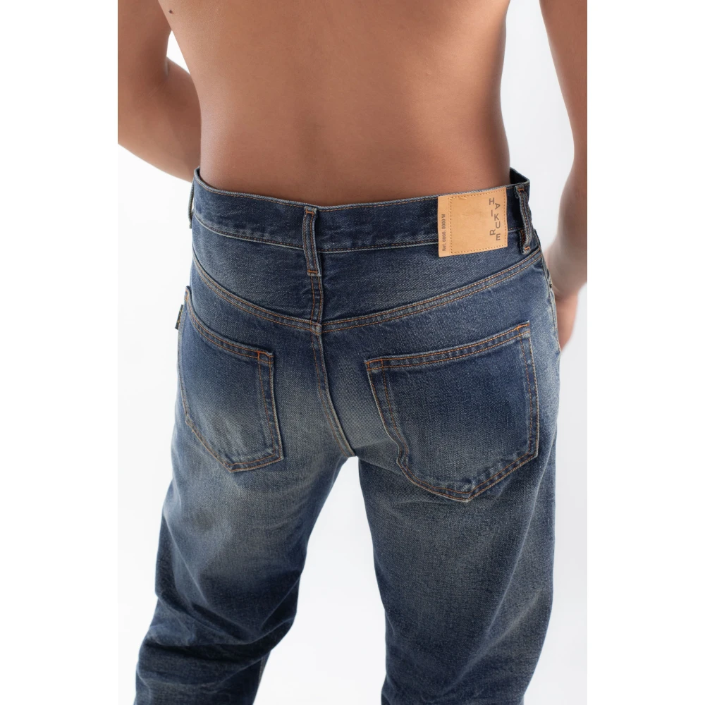 Haikure Vintage Wash Straight Jeans Blue Heren