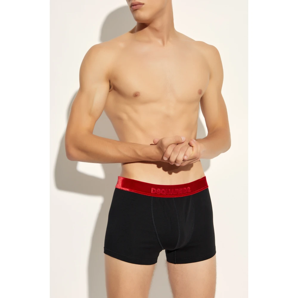 Dsquared2 Katoenen Boxershorts Black Heren