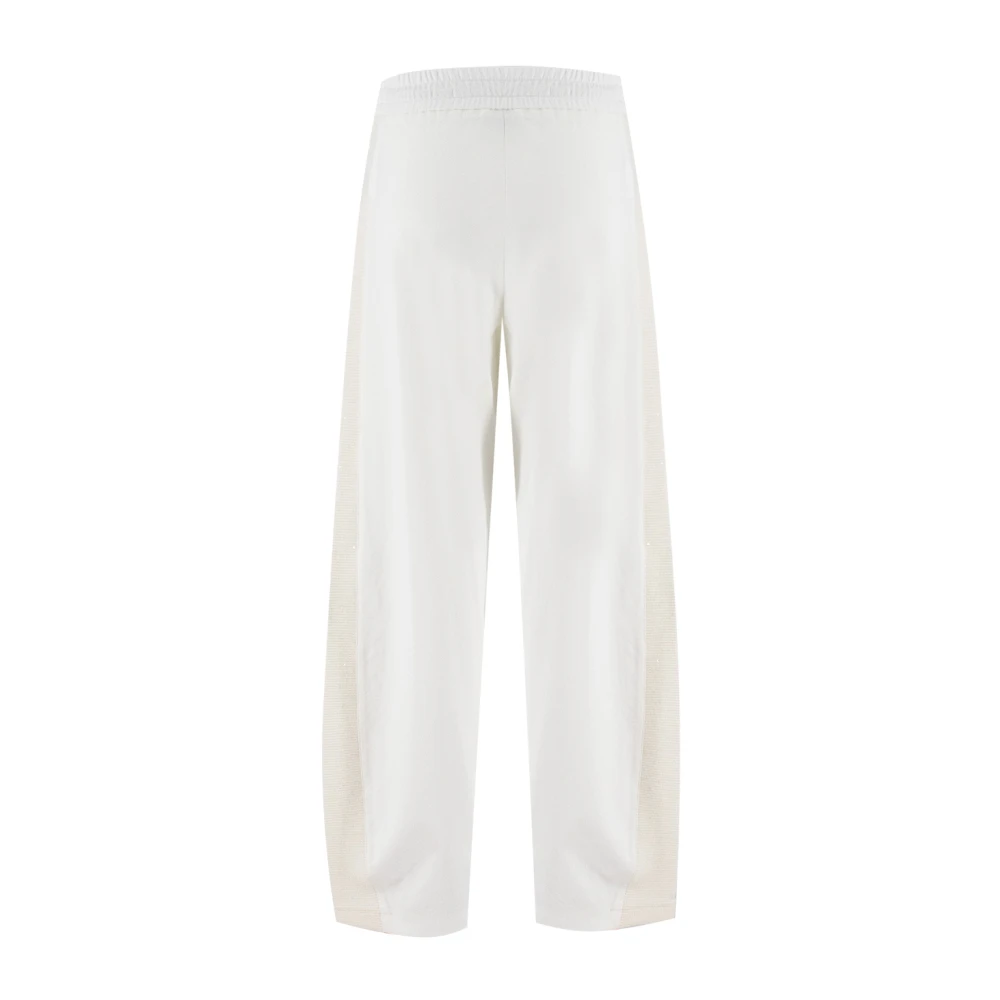 Panicale Joggerbroek met contrasterende zijprofielen Beige Dames