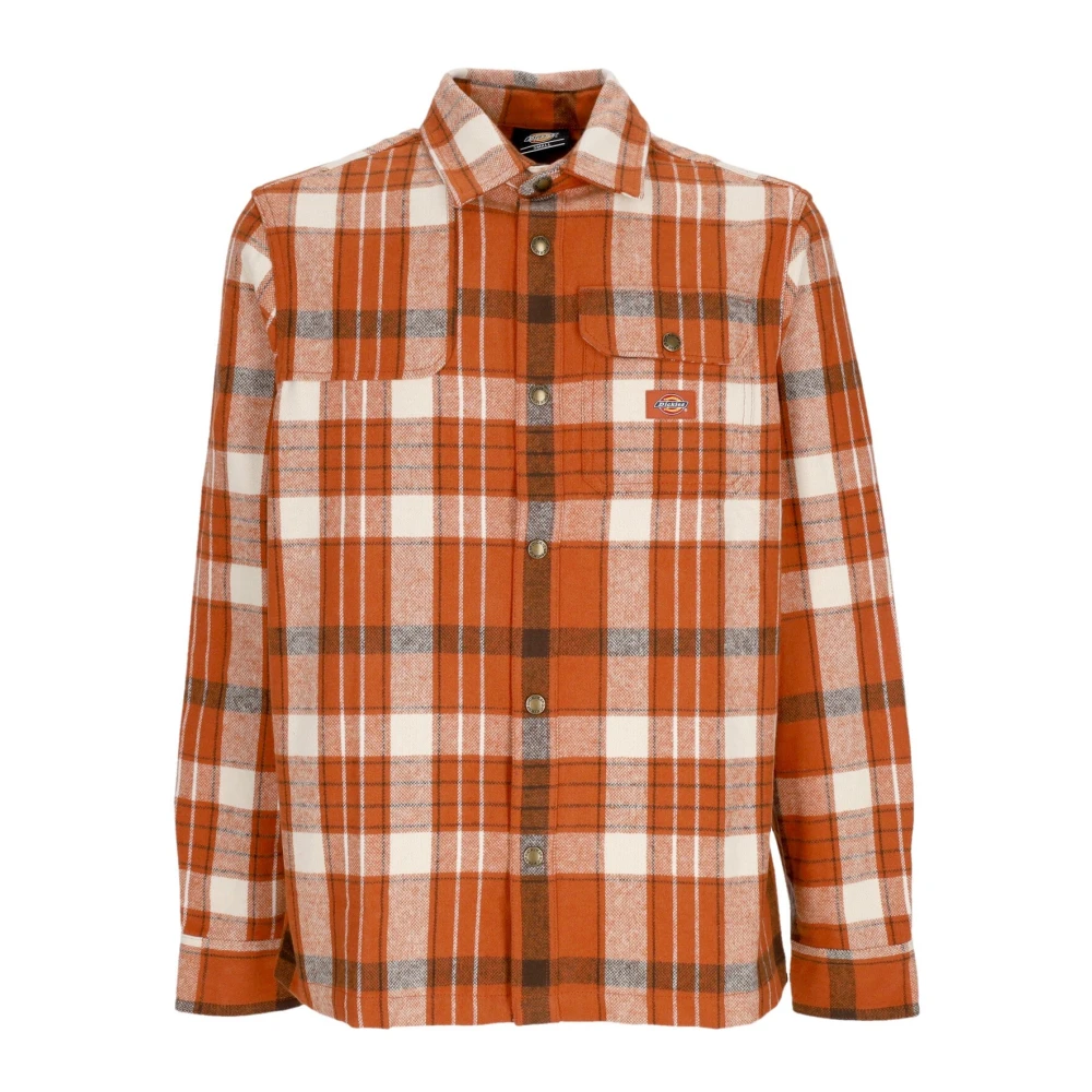 Dickies Bruine Flanellen Overhemd met Lange Mouwen Brown Heren