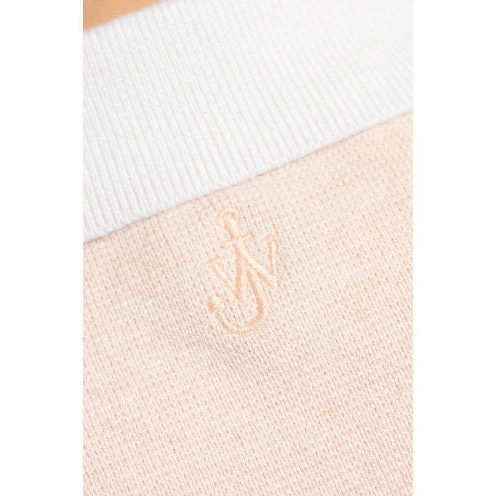 JW Anderson Polo met kasjmier afwerking Pink Dames