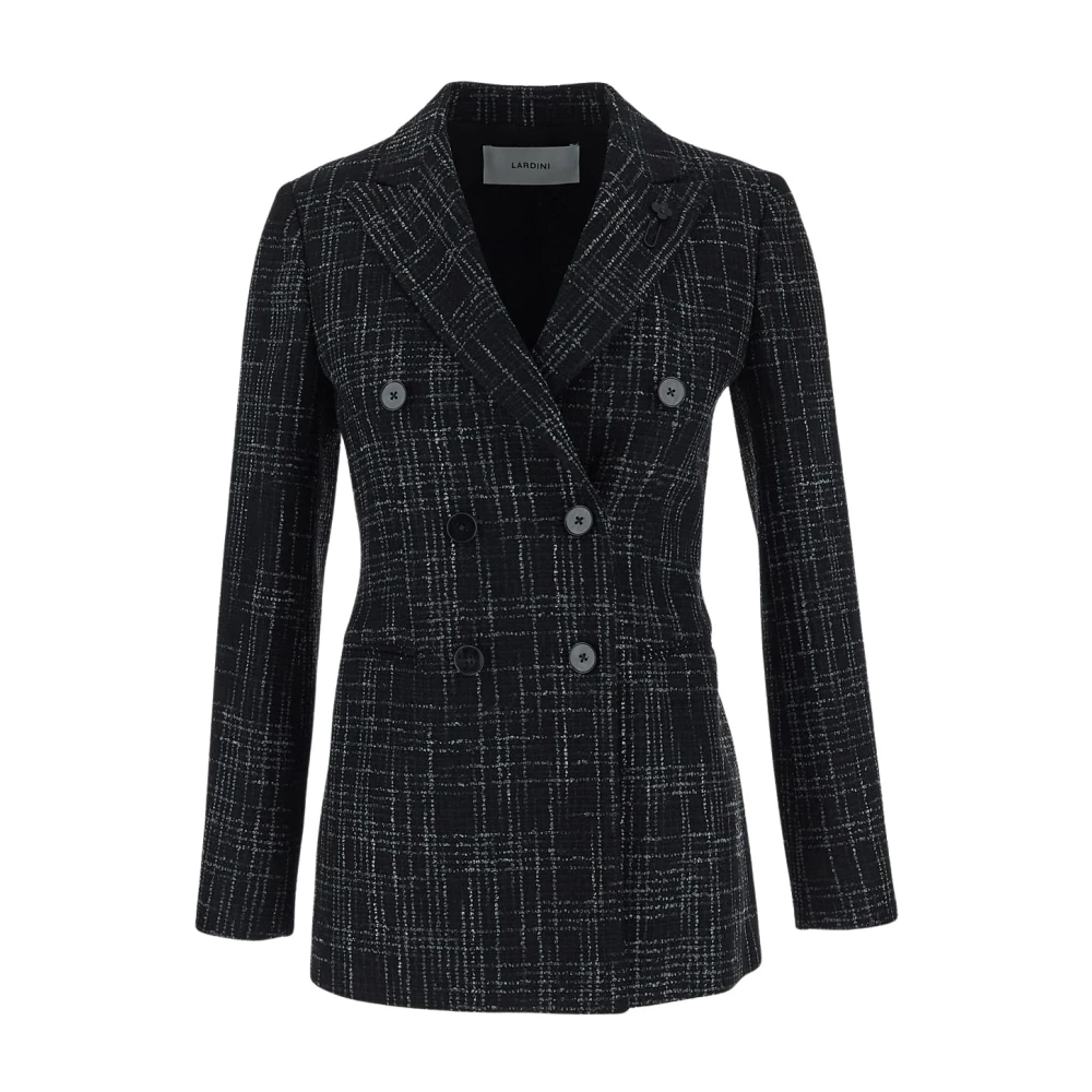Lardini Double-breasted wollen en nylon jas Gray Dames