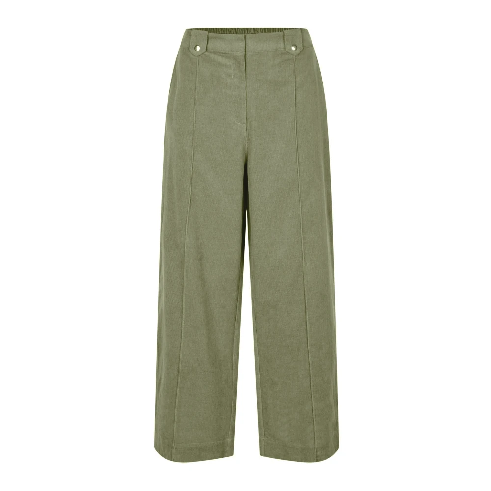 Masai Ribfluwelen Broek Mapianora Vetiver Green Dames