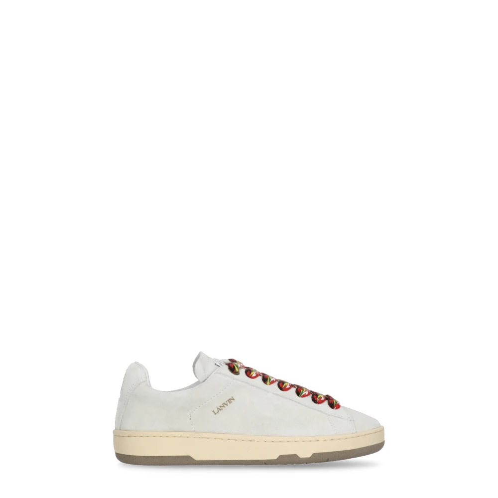 Lanvin Women's White Sneakers, 6 Uk, Suede Curb Lite Trainers