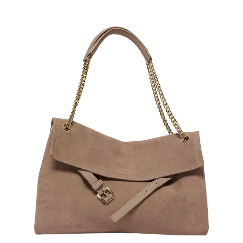 Orciani Vrouw Beige Tassen Dames, One Size, Leer, Venus M Schoudertas