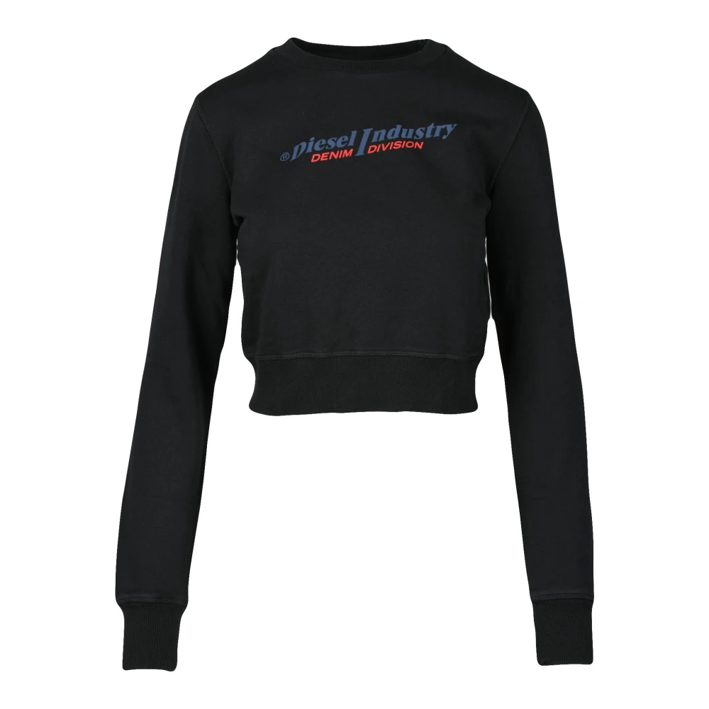 Diesel Essentiële Katoenen Sweater Black Dames