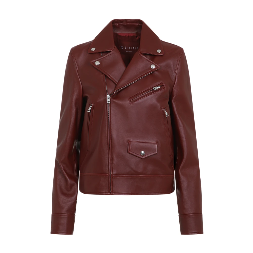 Gucci Leren Jas Brown Dames