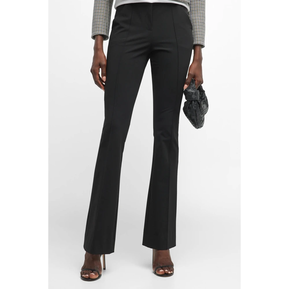 Veronica Beard Flared High Rise Zwarte Broek Black Dames