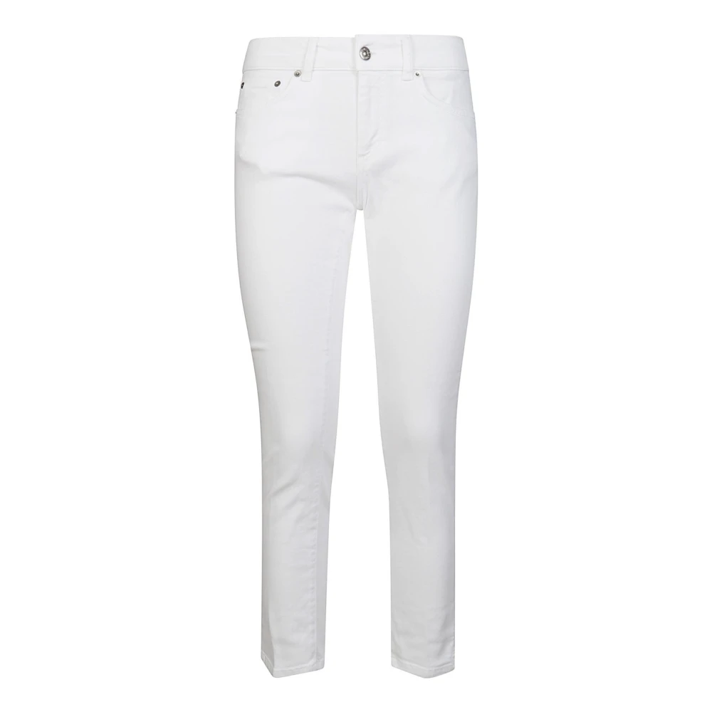 Dondup Rose Bull Denim Spacchetto Skinny Jeans White Dames