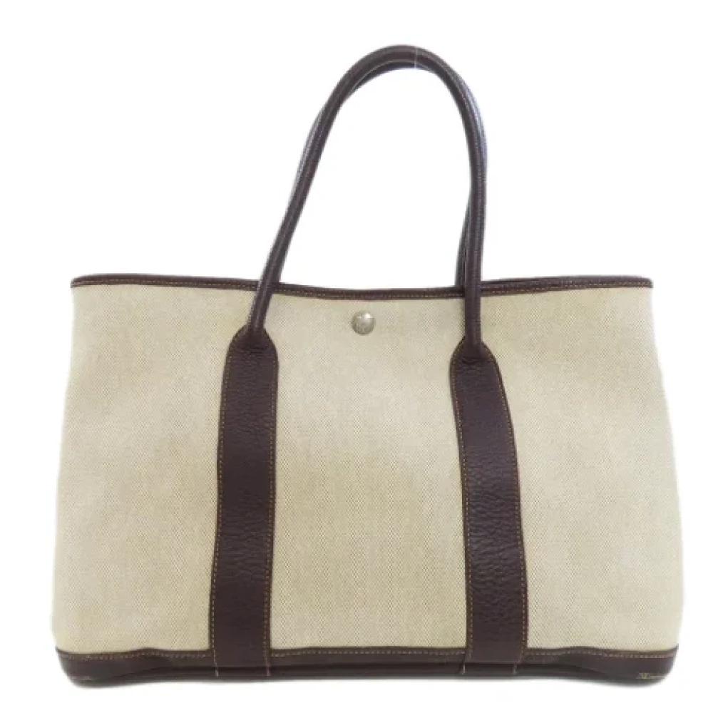 Hermès Vintage Pre-owned Canvas totes Beige Dames