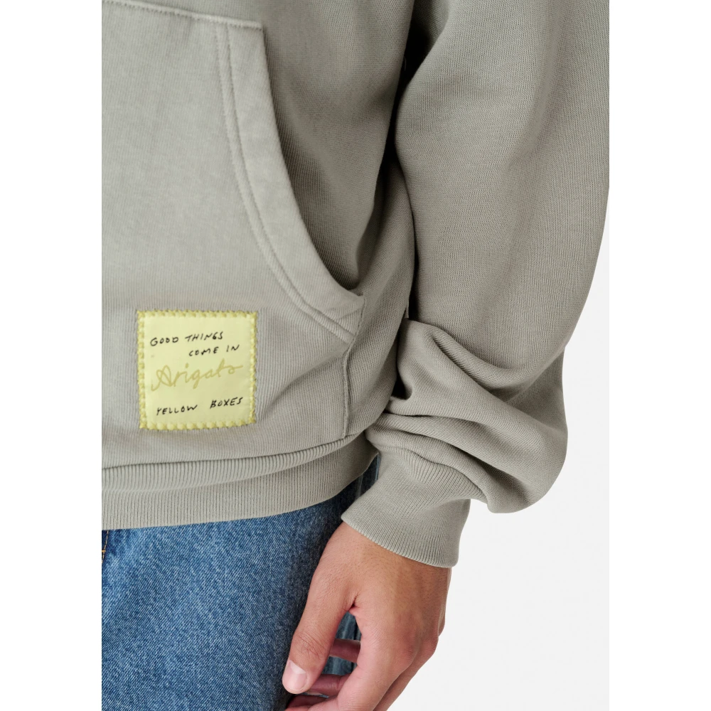 Axel Arigato Patch Washed Hoodie Green Heren