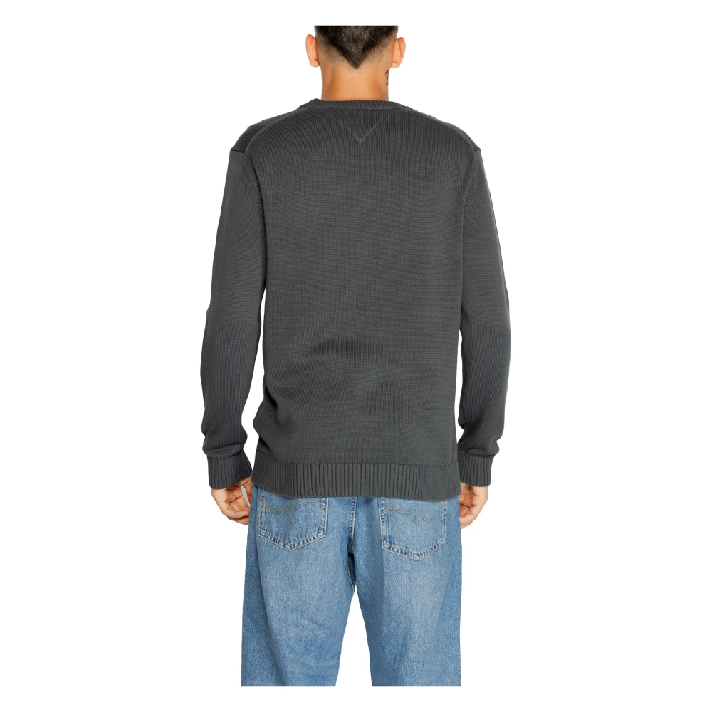 Tommy Hilfiger Gele Gebreide Ronde Hals Trui Gray Heren