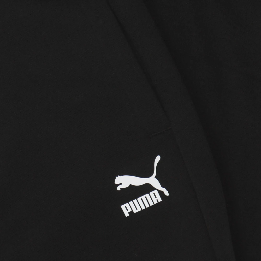 Puma Klassieke Zwarte Sweatpants Elastische Taille Black Heren