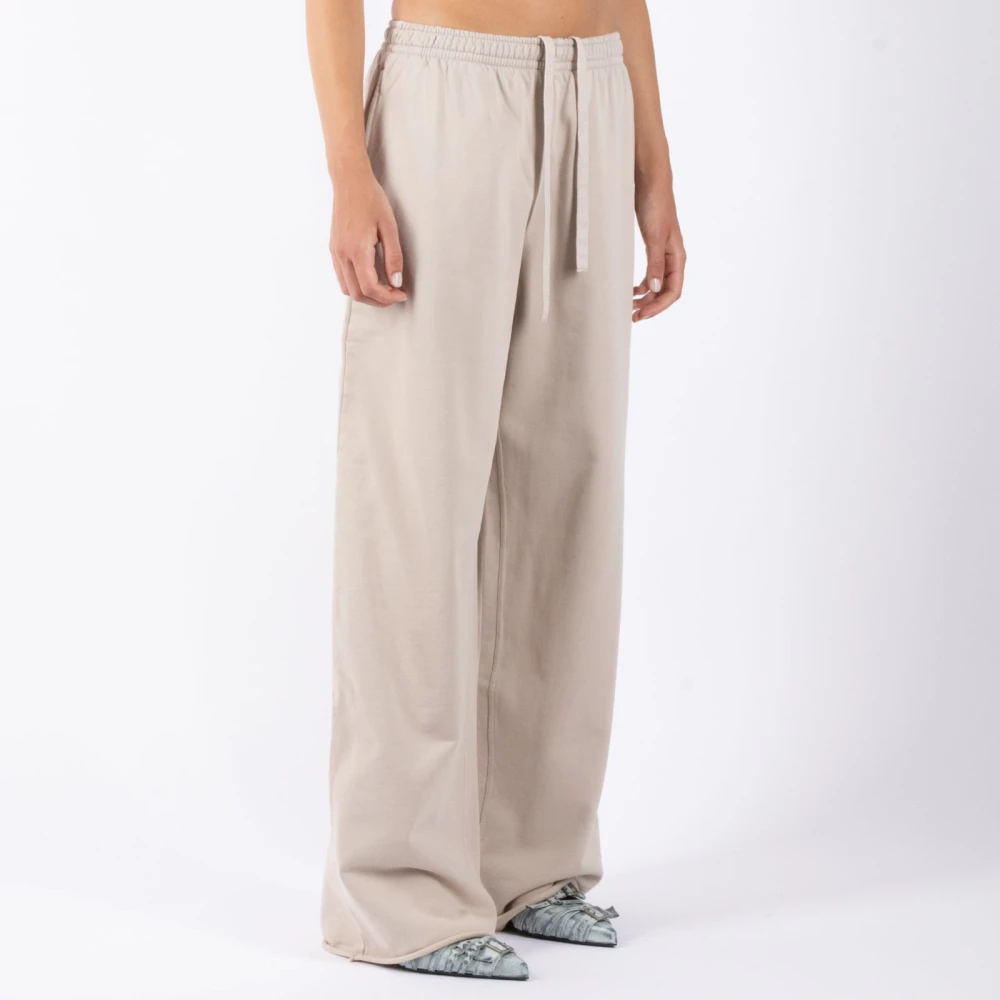Acne Studios Grijze Vervaagde Katoenen Broek Gray Dames