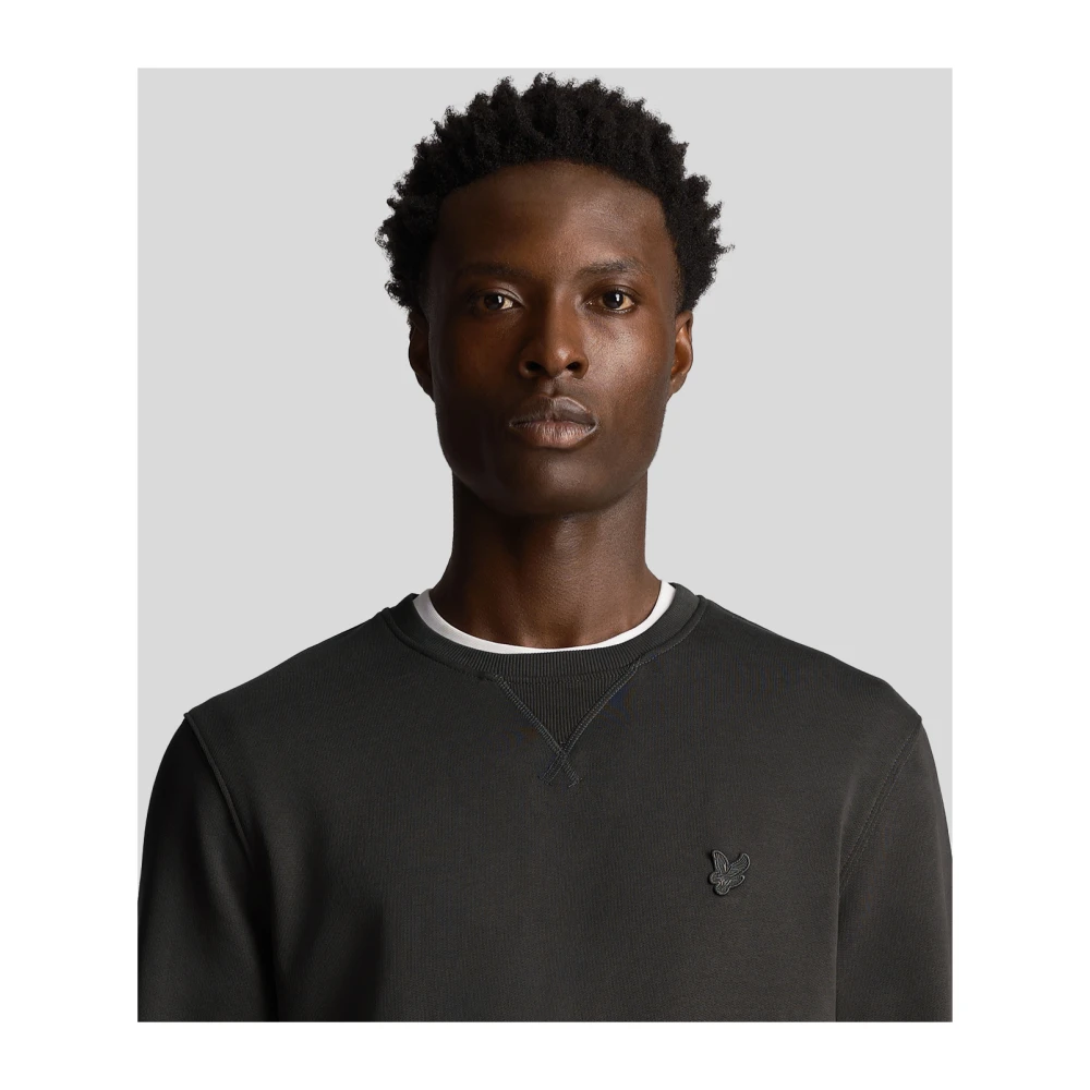 Lyle & Scott Tonal Eagle Crew Neck Sweatshirt Gray Heren