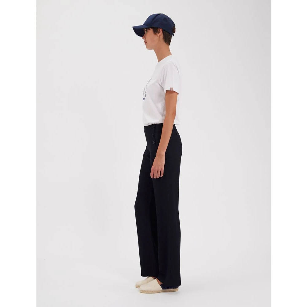 Ines De La Fressange Paris Gabriel navy broek Blue Dames