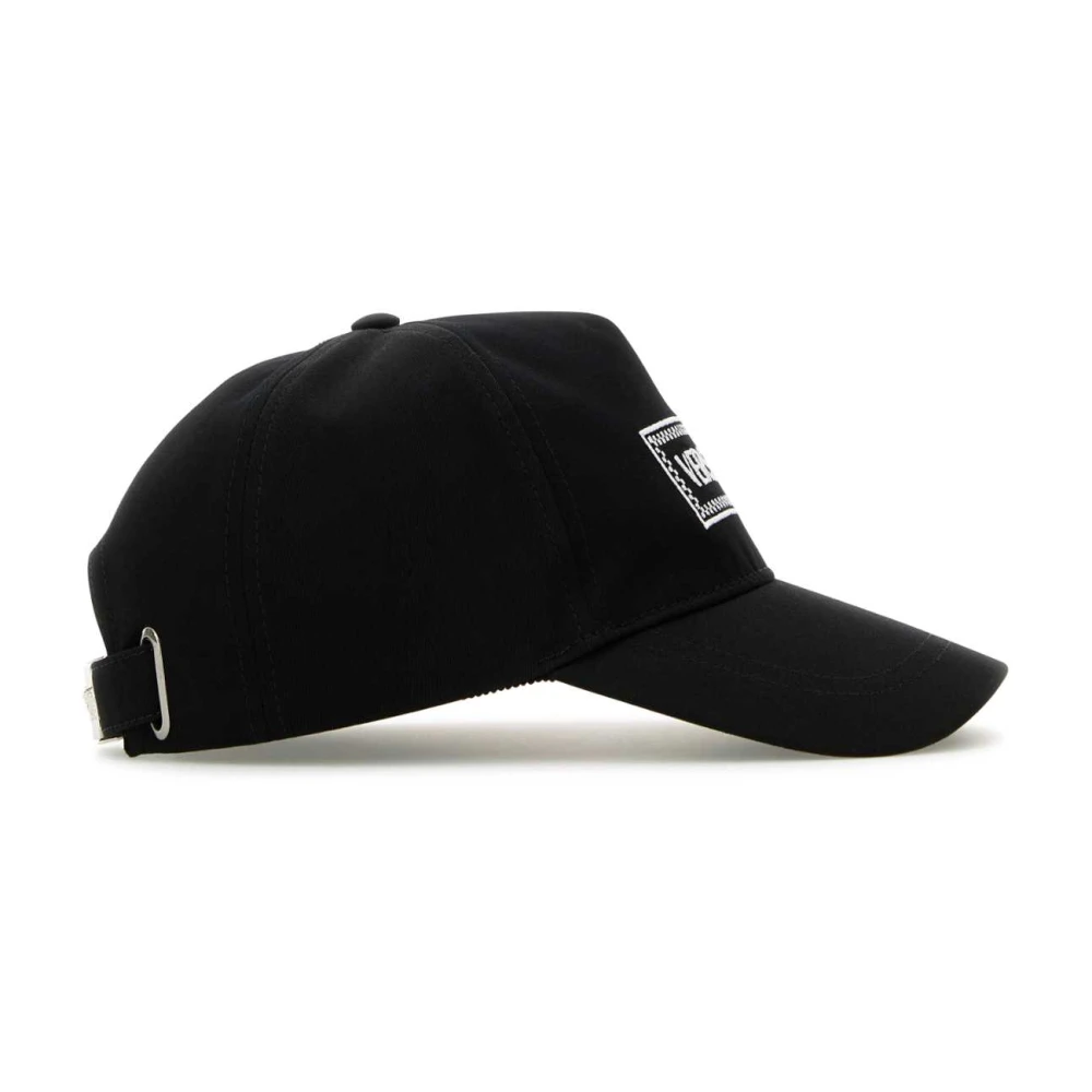 Versace Stijlvolle Zwarte Katoenen Baseballpet Black Heren