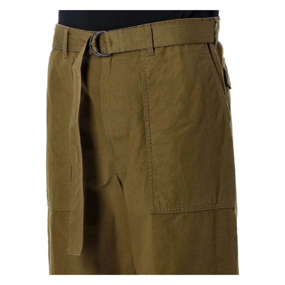 Comme des Garçons Khaki Cargo Broek Wide-Leg Fit Green Heren