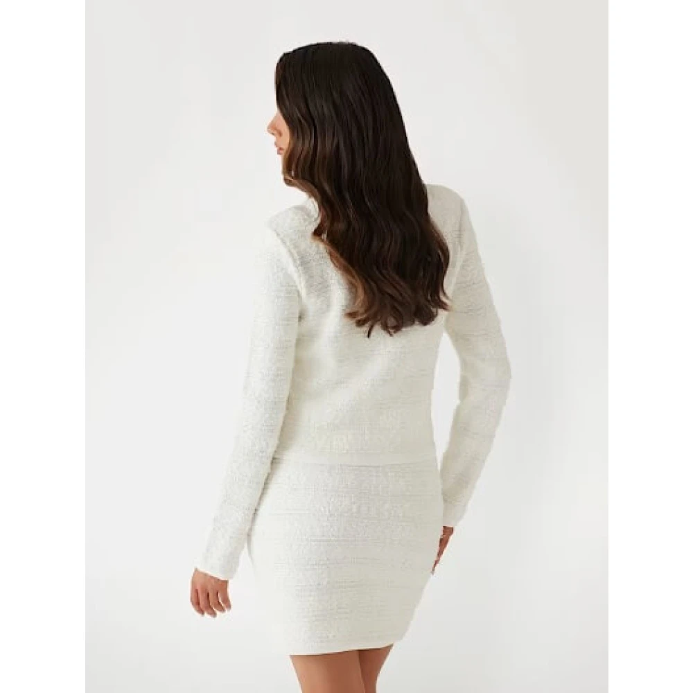 Guess Sequin Bouclé Minirok White Dames