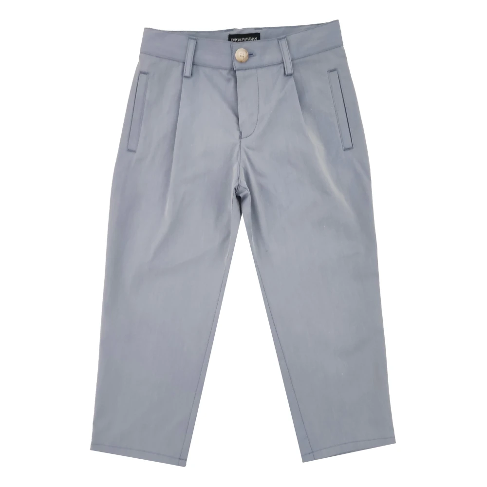 Emporio Armani Boys Blue Trousers, 6 Y, Pantalone In Cotone