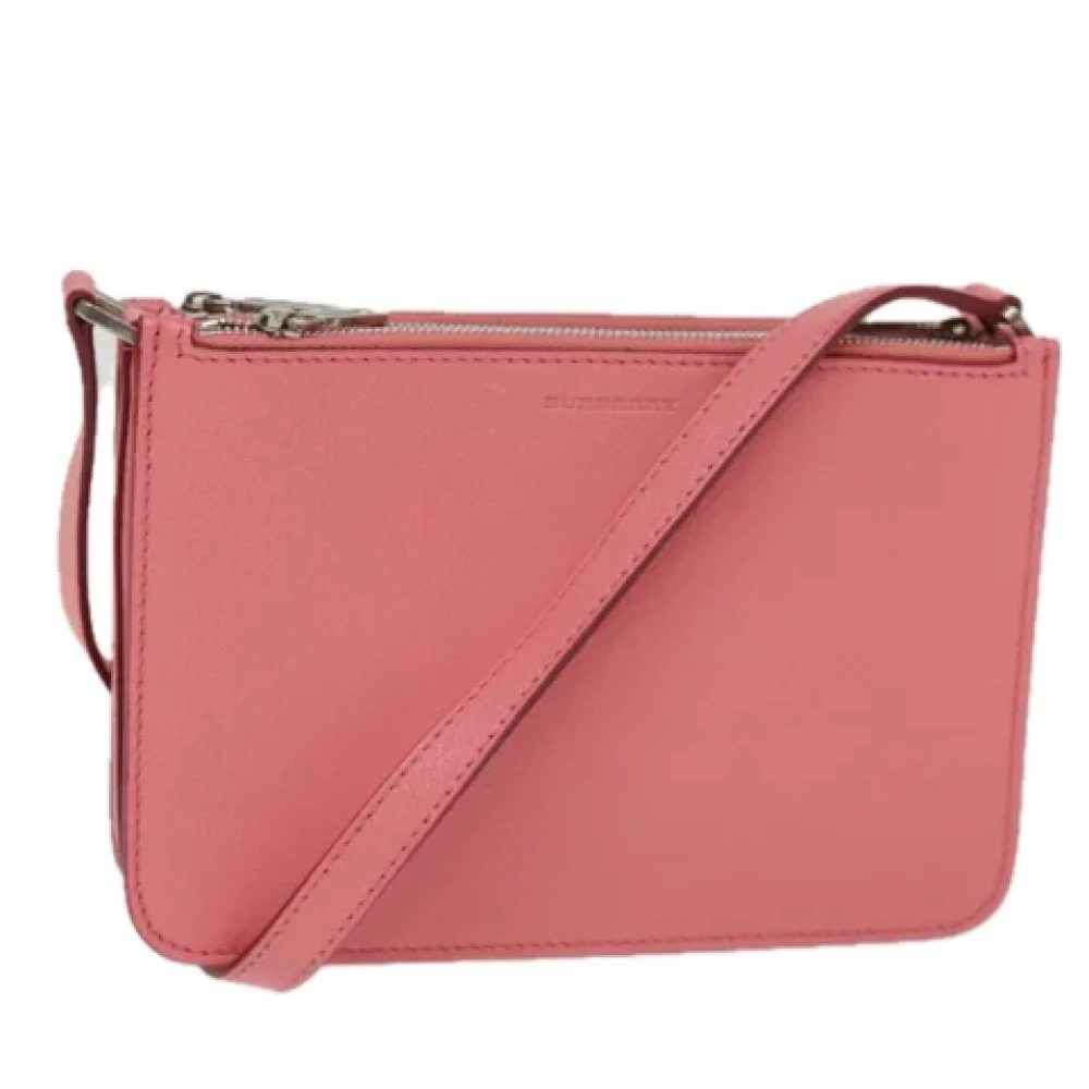 Burberry Vintage Pre-owned Leather shoulder-bags Pink Dames