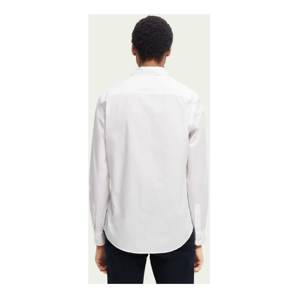 Scotch & Soda Biologisch Oxford Overhemd Wit Button Down White Heren