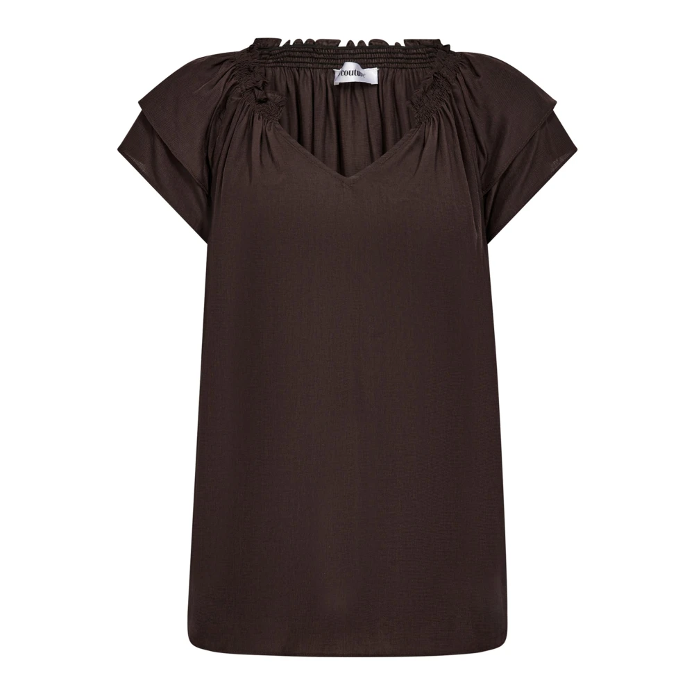 Co'couture Women's Brown Blouses, Xl, Sunrise Top