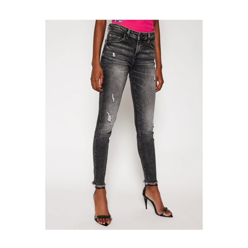 Guess Grijze Skinny Jeans met Metalen Logo Gray Dames