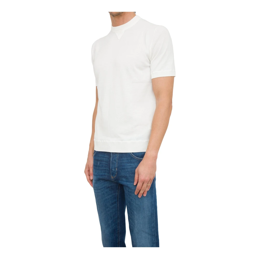 Eleventy Ronde Hals Sweater Bianco White Heren