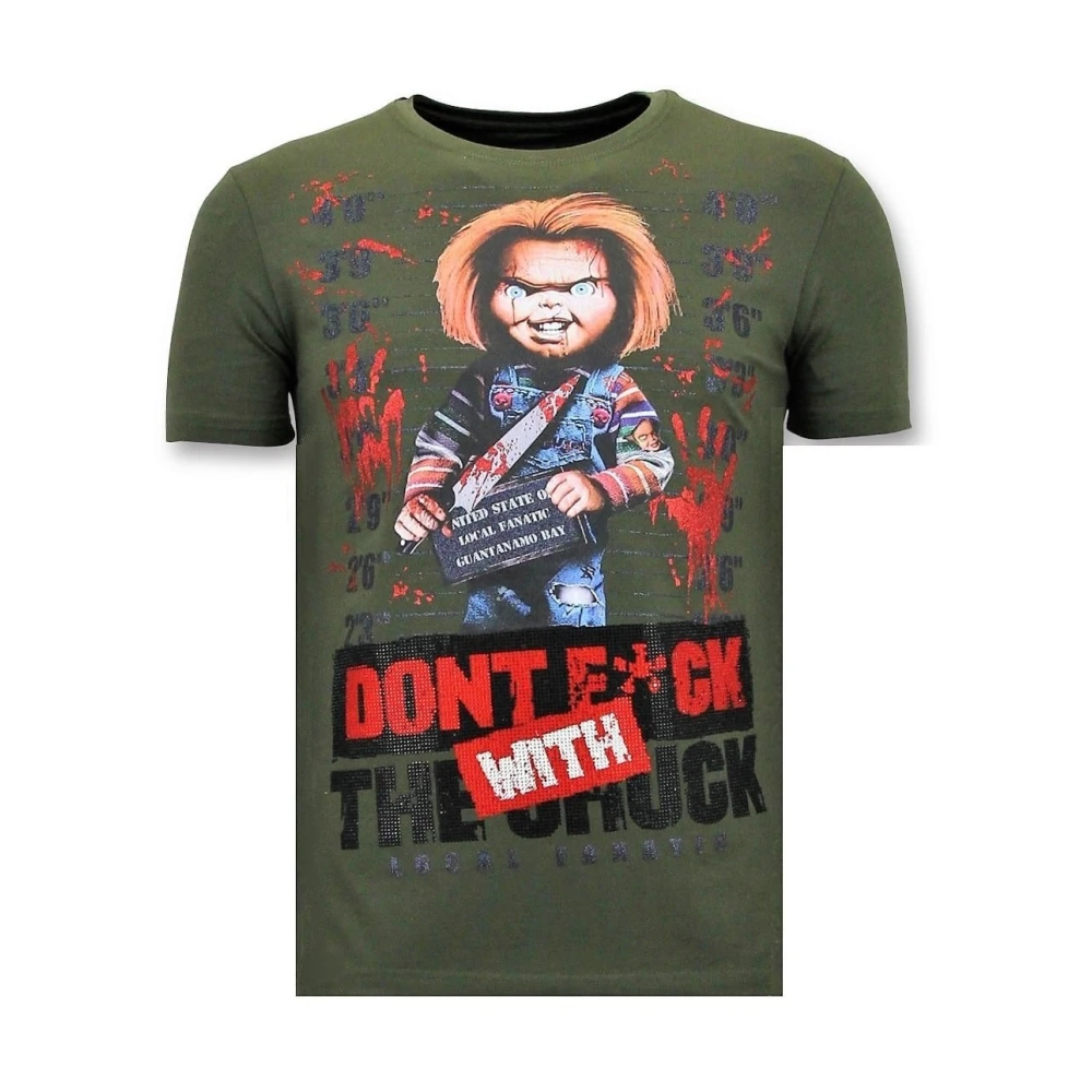 Cool T-shirt Mænd - Blodig Chucky Vred Print