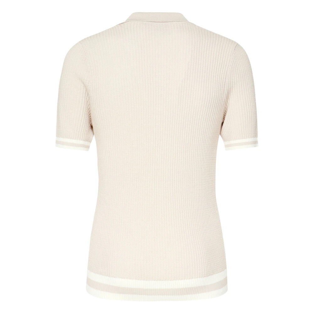 Eleventy Zand Katoenen Poloshirt Beige Heren