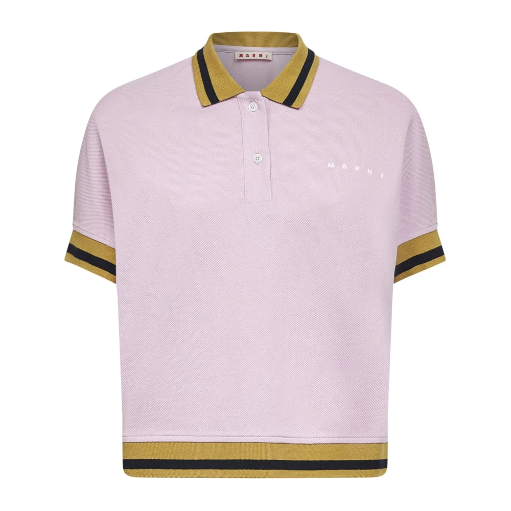 Marni Women's Pink Piqué Polo Shirt - Polo Shirts - Xs - Tops