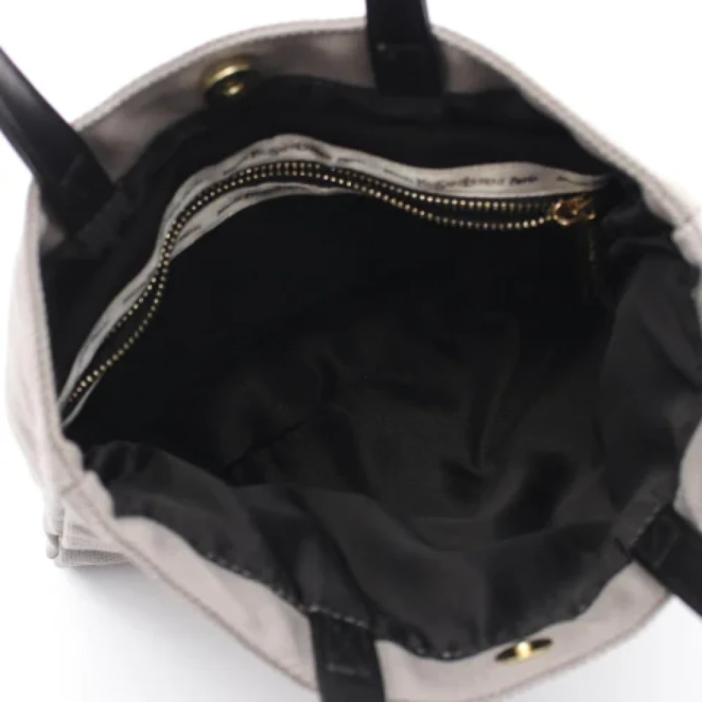 Yves Saint Laurent Vintage Pre-owned Canvas shoulder-bags Gray Dames