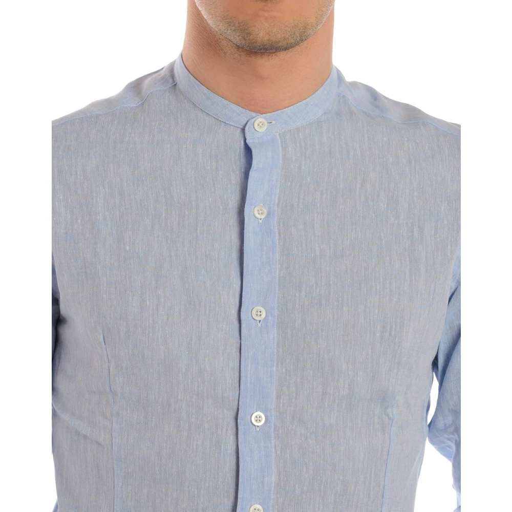 Daniele Alessandrini Koreaanse Stijl Shirt Blue Heren