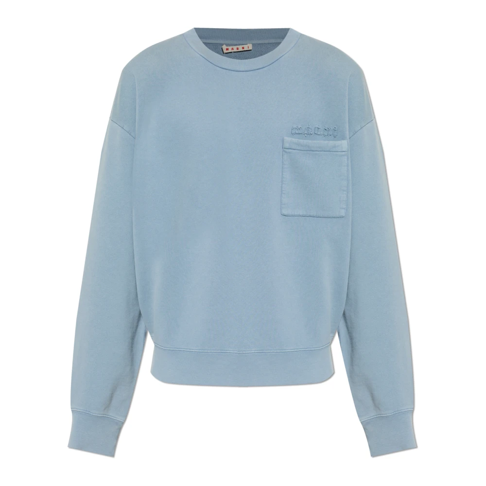 Marni Men's Blue Pocket Sweatshirt - Sweatshirts - L - Sweatshirts & Hoodies