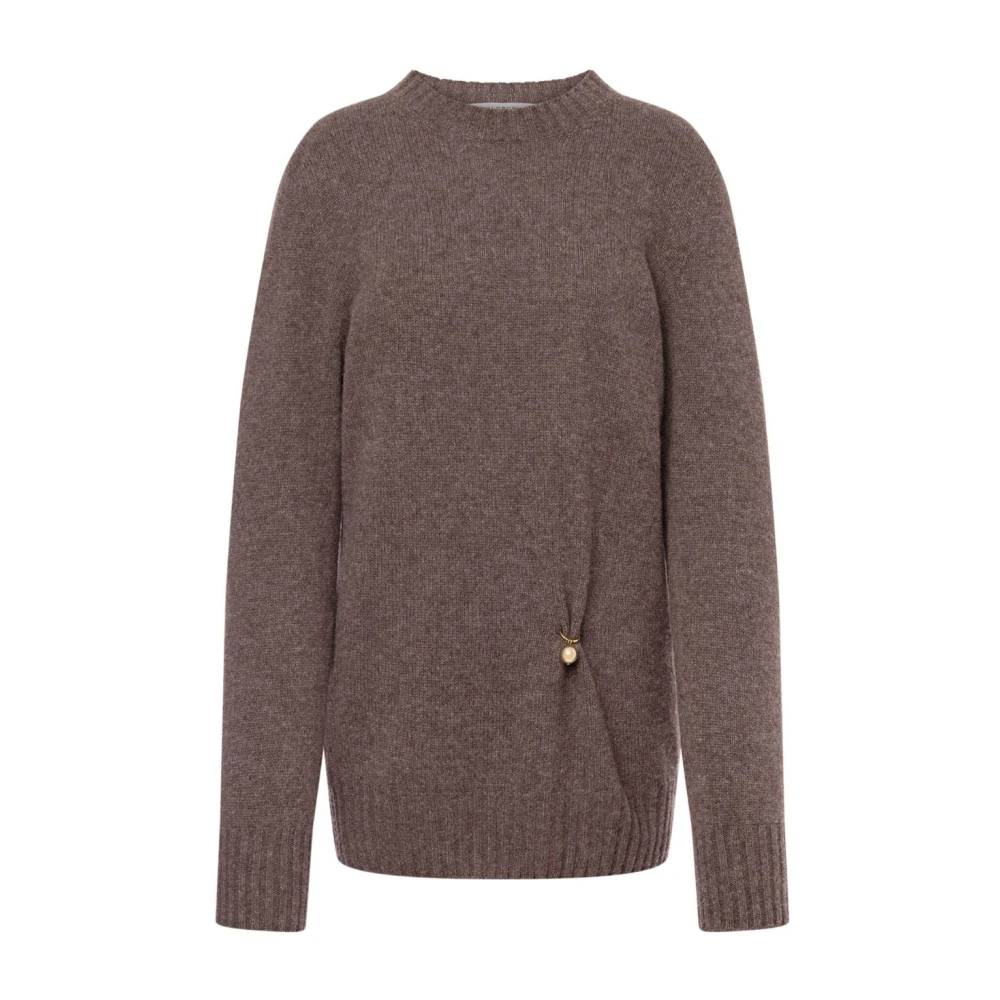 Philosophy di Lorenzo Serafini Grijze Wol-Kasjmier Trui met Charme Detail Gray Dames