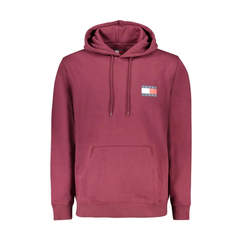 Tommy Hilfiger Men's Red Hoodies, Xl, Cotton Sweatshirt For