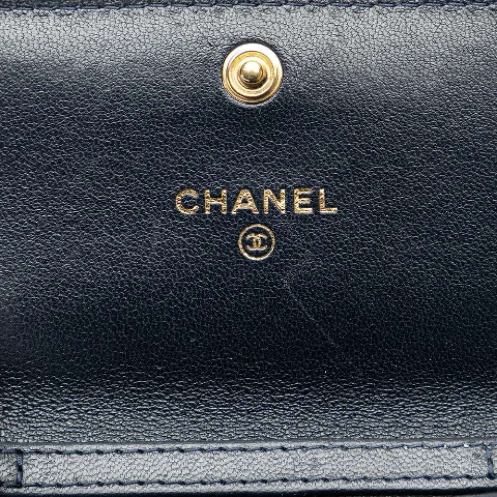 Chanel Vintage Pre-owned Leather chanel-bags Blue Dames
