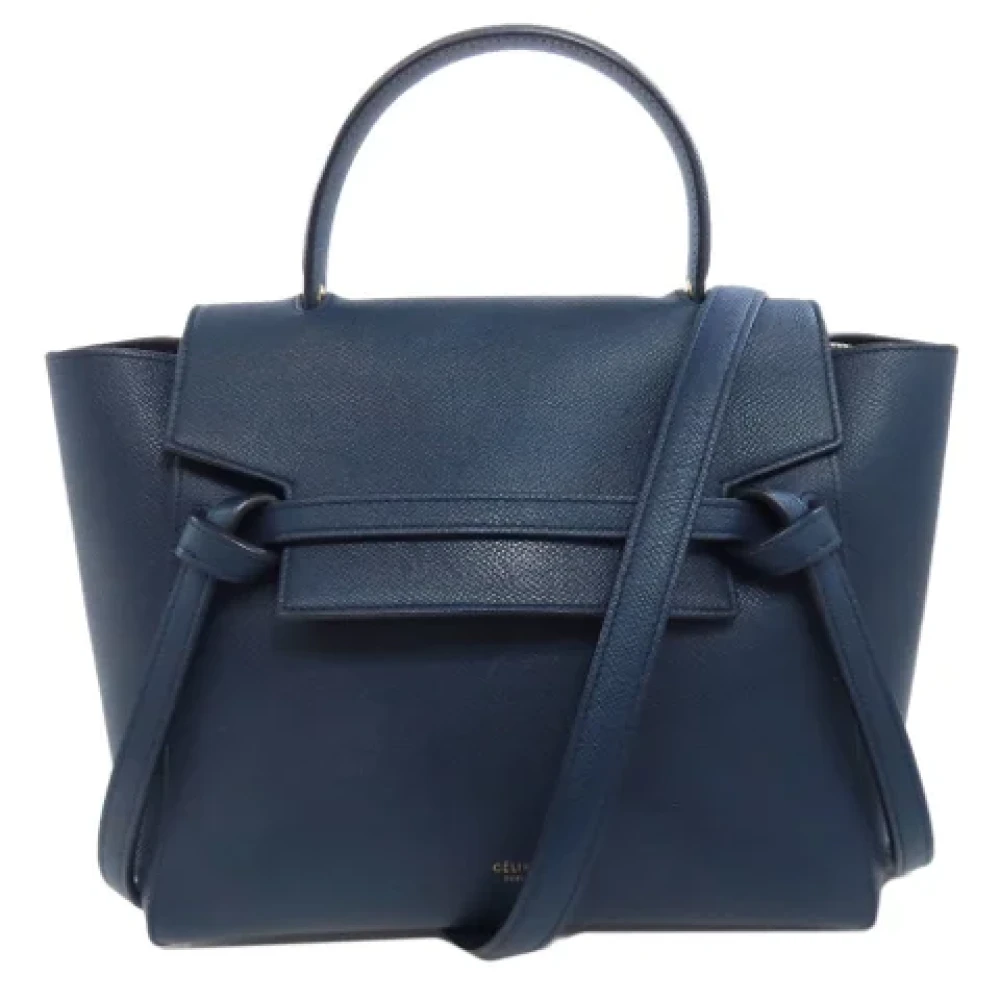 Celine Vintage Pre-owned Leather handbags Blue Dames