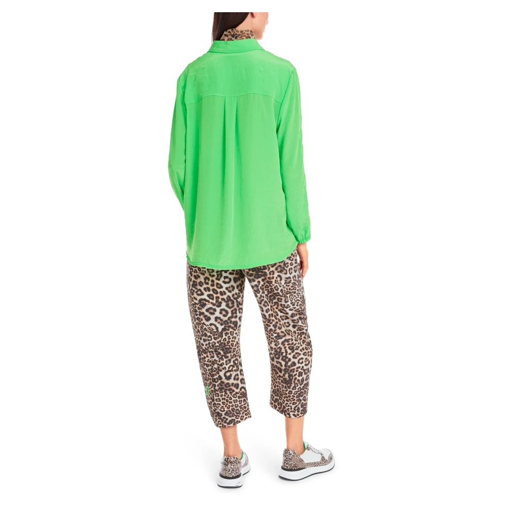 Marc Cain Lichte Hemdblouse met Ruche Green Dames