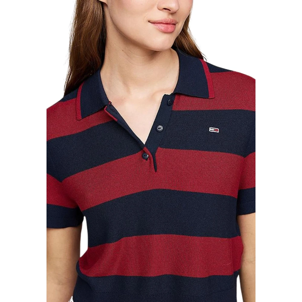 Tommy Hilfiger Blauw Gestreept Poloshirt Multicolor Dames