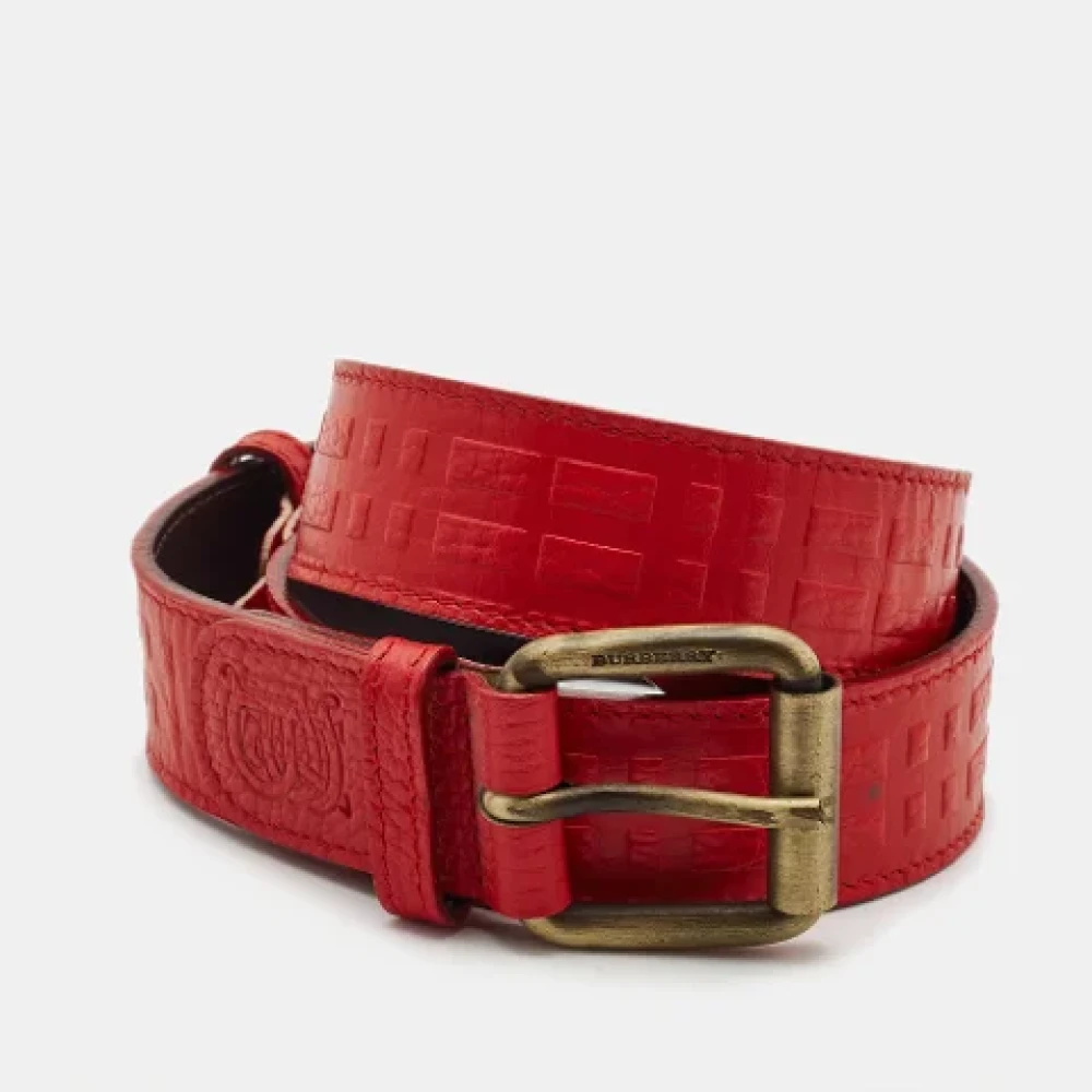 Burberry Vintage Pre-owned Leather belts Red Dames