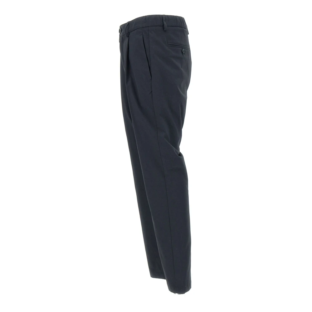 Herno Blauwe Vintage Style Broek Blue Heren