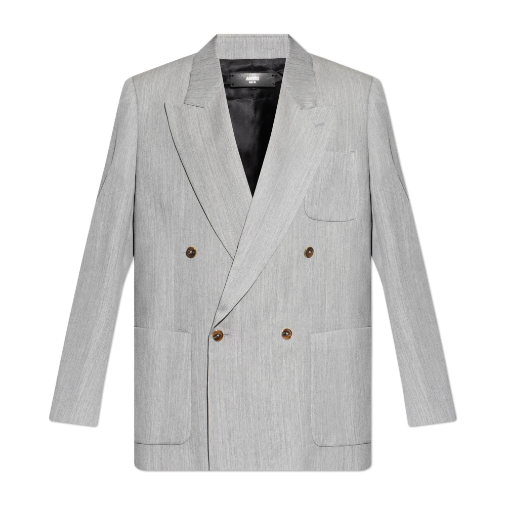 Amiri Uomo Grigio - Ma Double-Breasted Blazer - Jackets - L