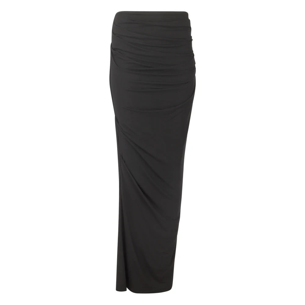 Entire Studios Women's Black Maxi Skirts, Xs, Drape Skirt