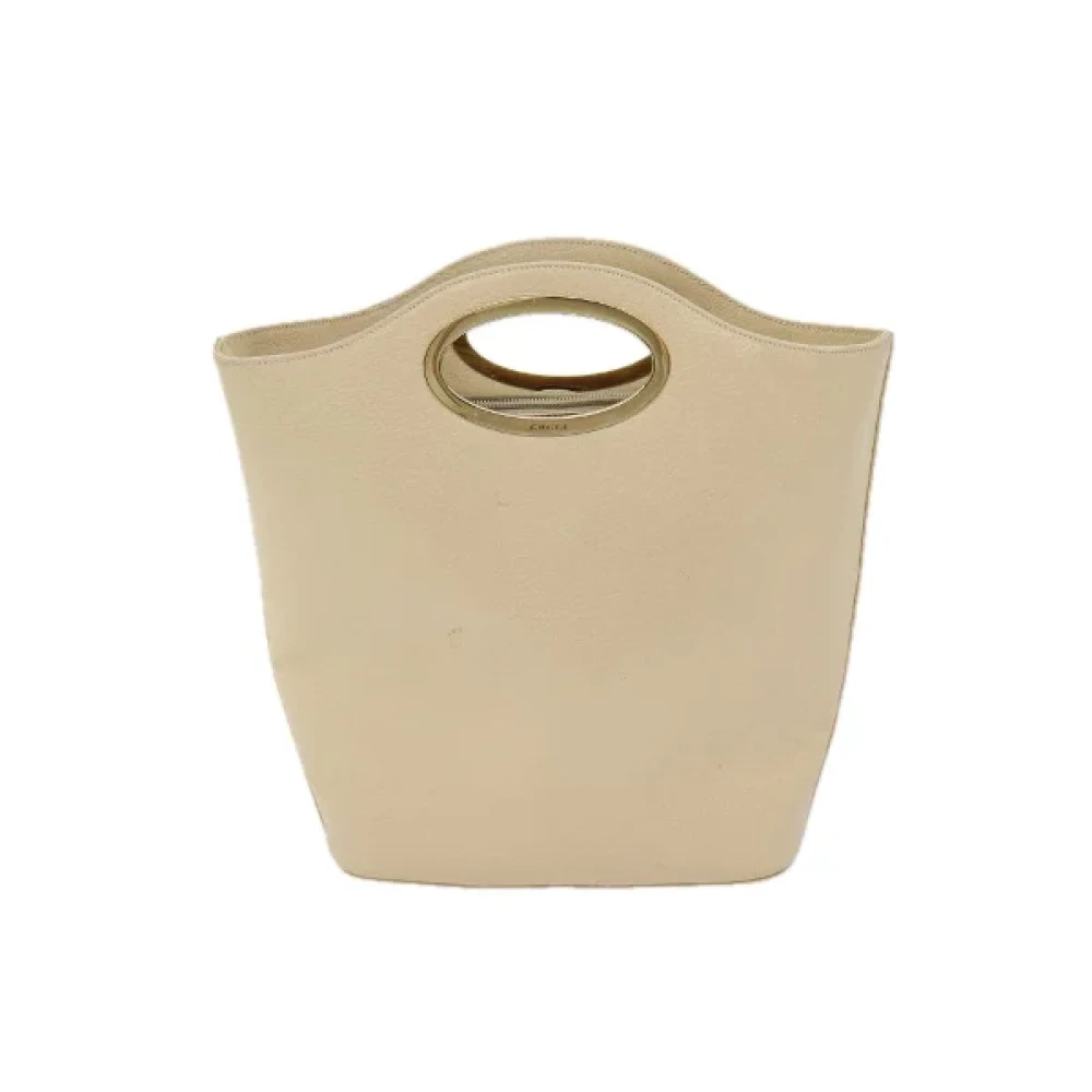 Gucci Vintage Pre-owned Leather handbags Beige Dames