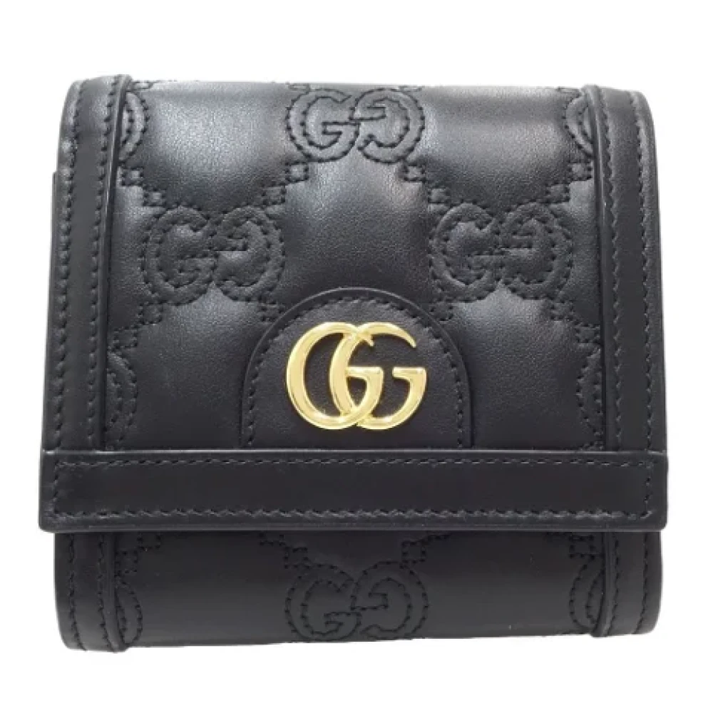Gucci Vintage Pre-owned Leather wallets Black Dames