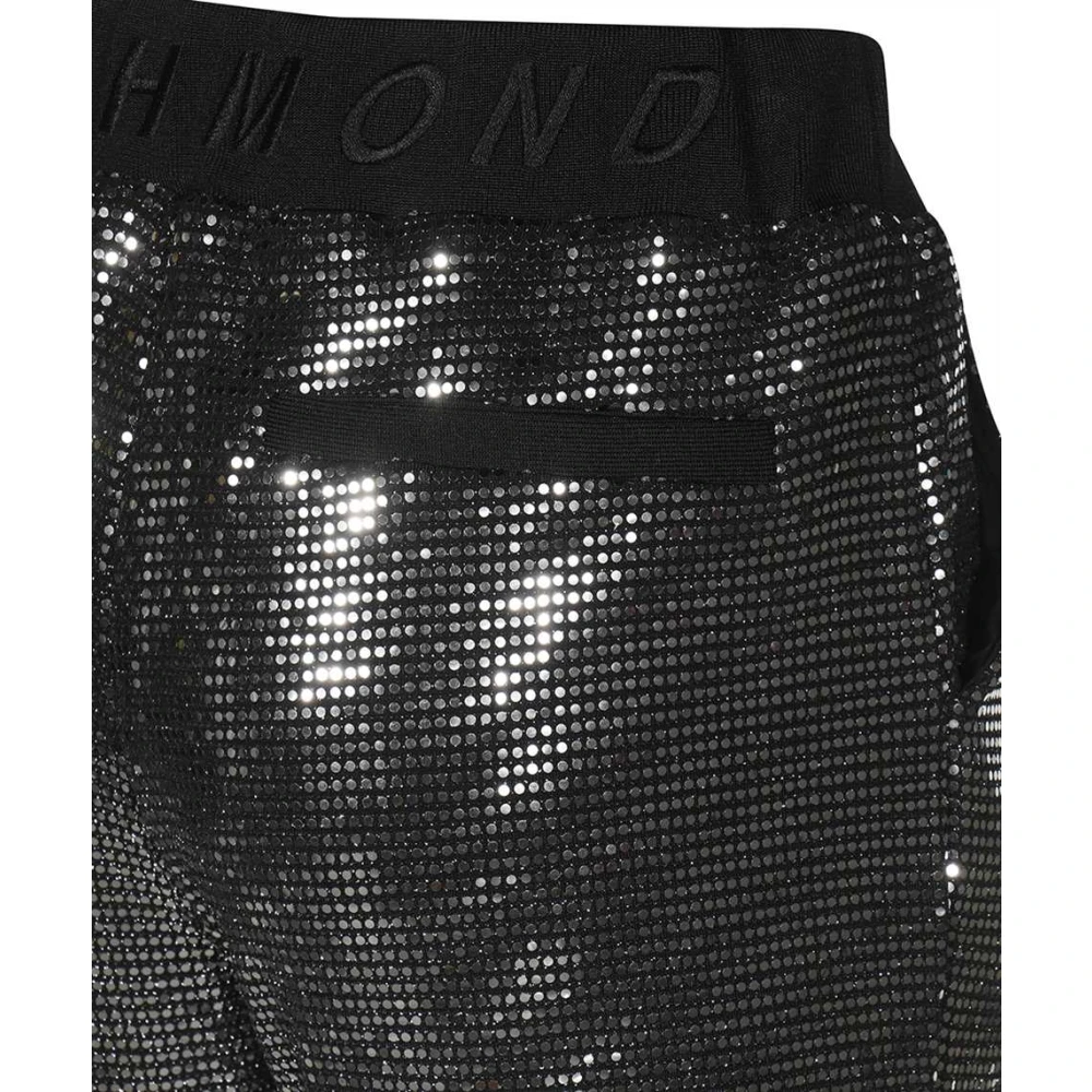 John Richmond Katoenen trainingsbroek met strass Black Dames