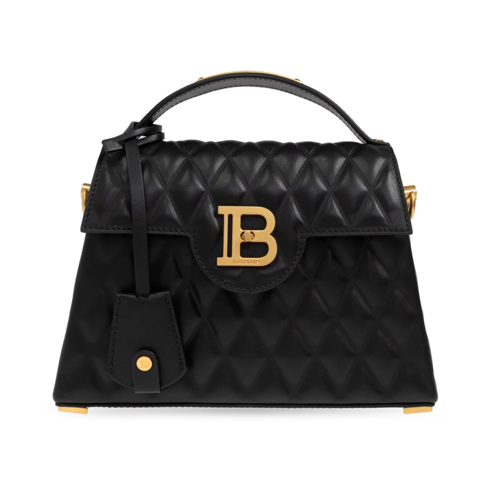 Balmain B-Buzz Dynasty tas in gewatteerd kalfsleer Black Dames